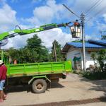 ซ่อมแซมไฟฟ้า หมู่6 ภายในพื้นที่ตำบลคลองใหญ่